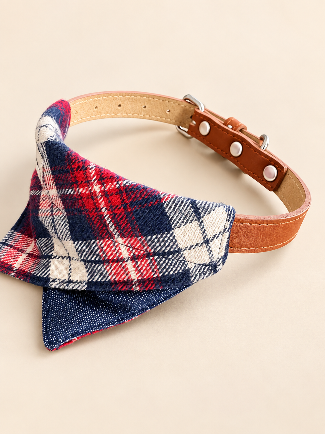 Daisy | Vegan Leather Collar & Bandana Set