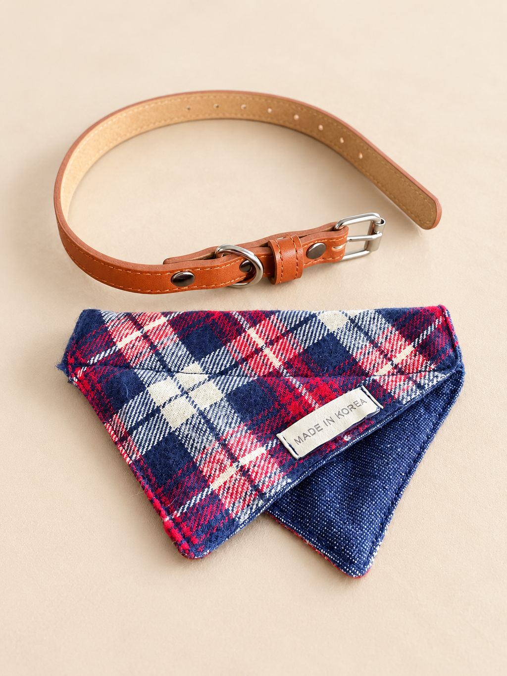 Daisy | Vegan Leather Collar & Bandana Set