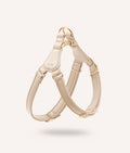 Ivory CAFIDE Jala vegan leather dog harness displayed on a neutral background