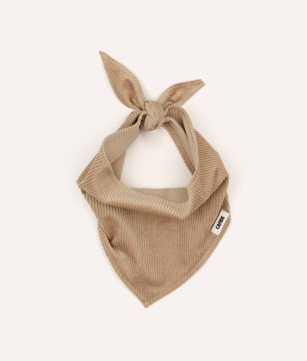 Cream | Corduroy Dog Bandana – Beige